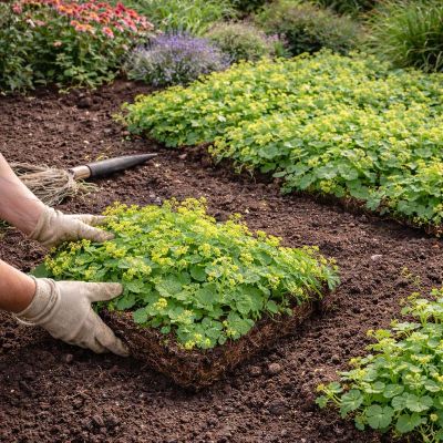 **COVERGREEN® Alchemilla mollis (manteau de Notre-Dame) couvre-sol (38 × 57 cm)**